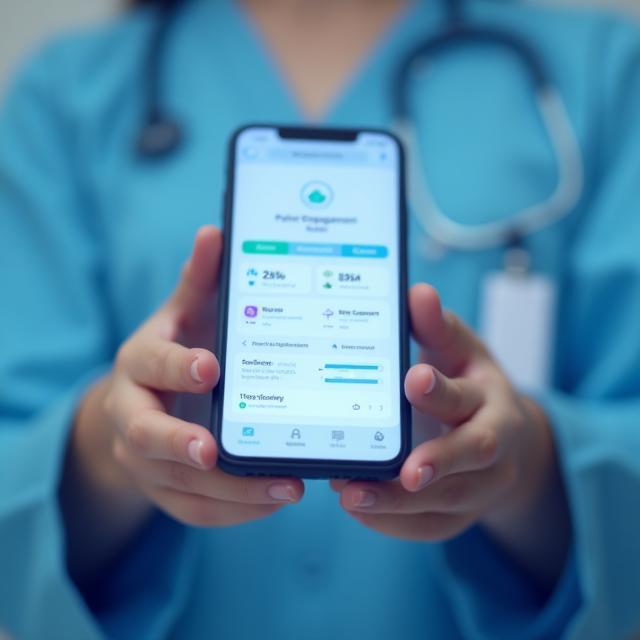 Mobile health app interface